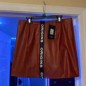 Fashion nova red mini skirt. Size M
